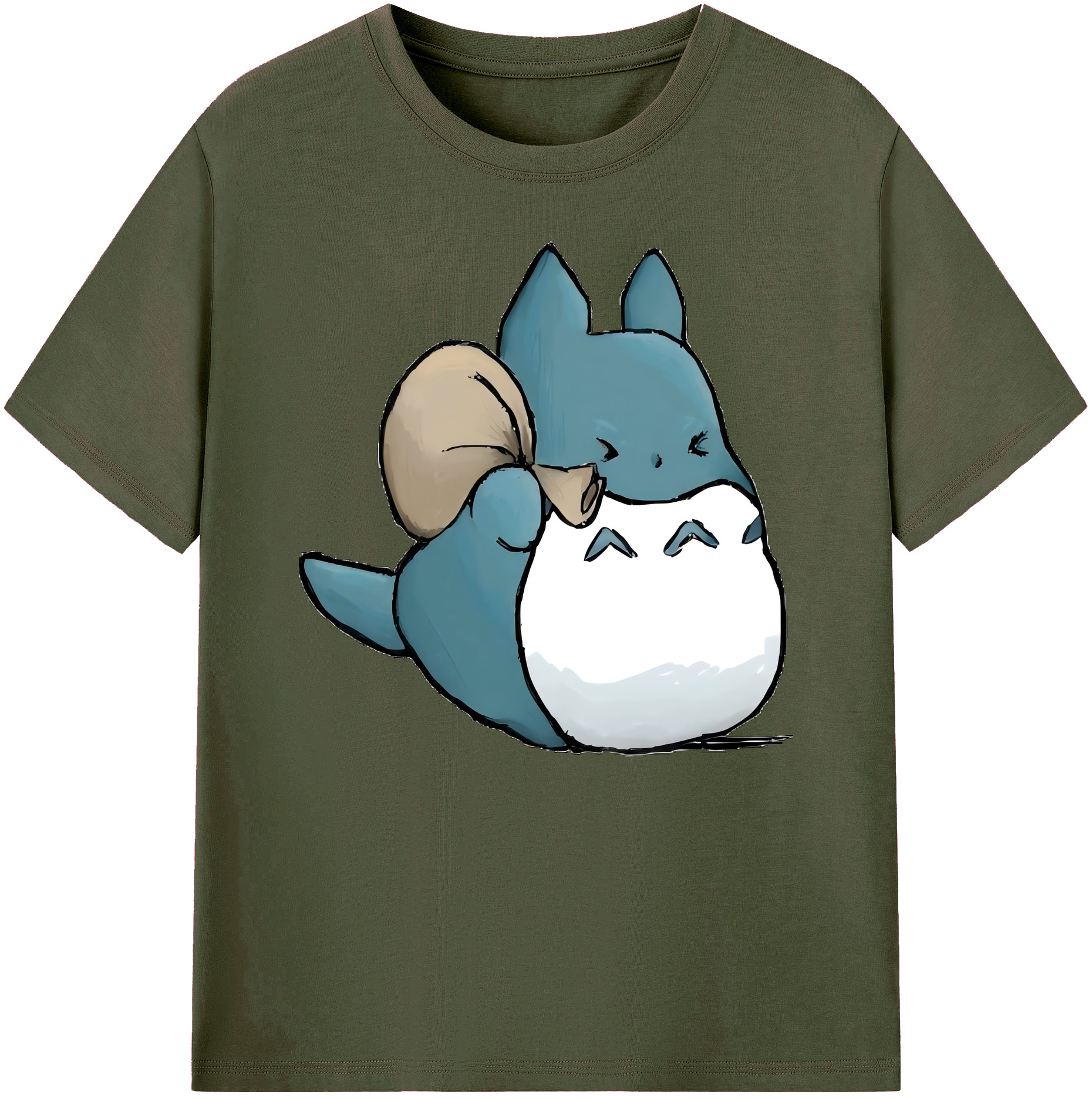 （画像用） となりのトトロ 草壁メイ 草壁サツキ My Neighbor Totoro Satsuki Kusakabe Mei Kusakabe 綿100％ メンズ半袖Tシャツ｜肌触りやわらか＆通気性